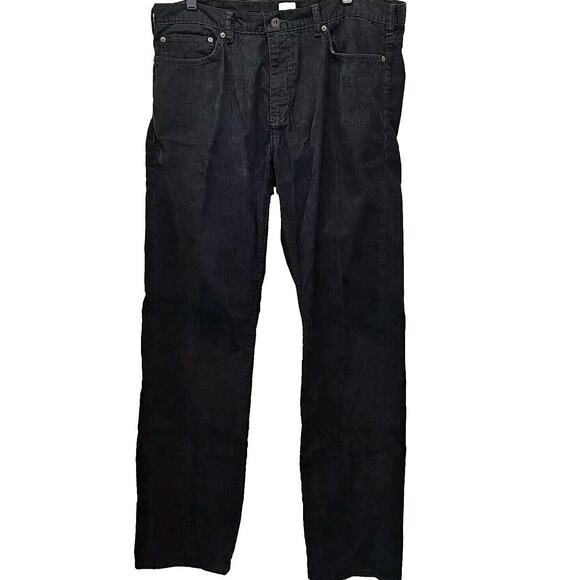 Dockers Corduroy Pants Men's 38x34 Black Straight Fit Flat Front‎ Chino 5 Pocket - Picture 1 of 14